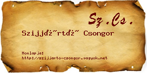 Szijjártó Csongor névjegykártya