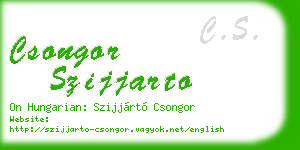 csongor szijjarto business card
